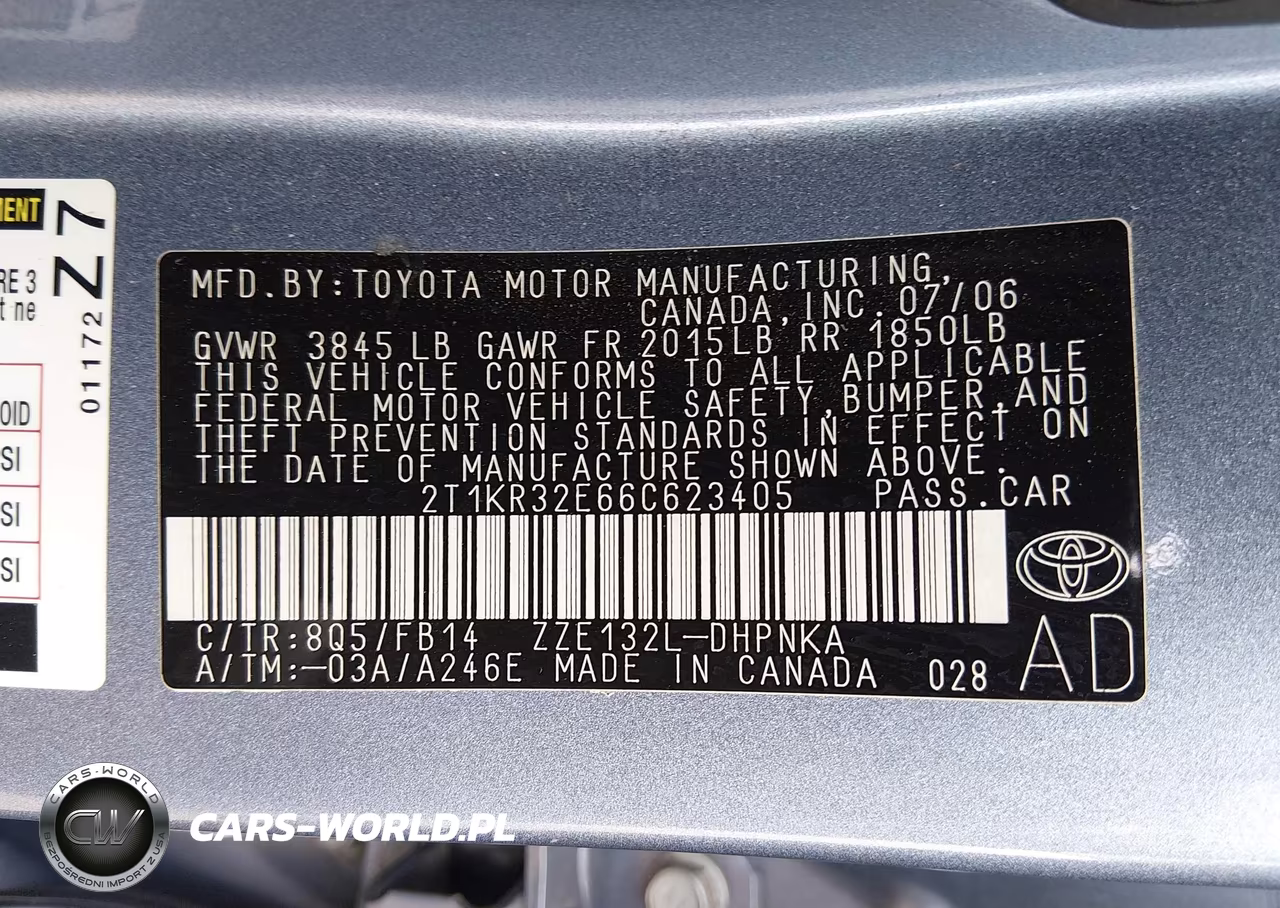 2006 Toyota Matrix Xr VIN:2T1KR32E66C623405 - 9