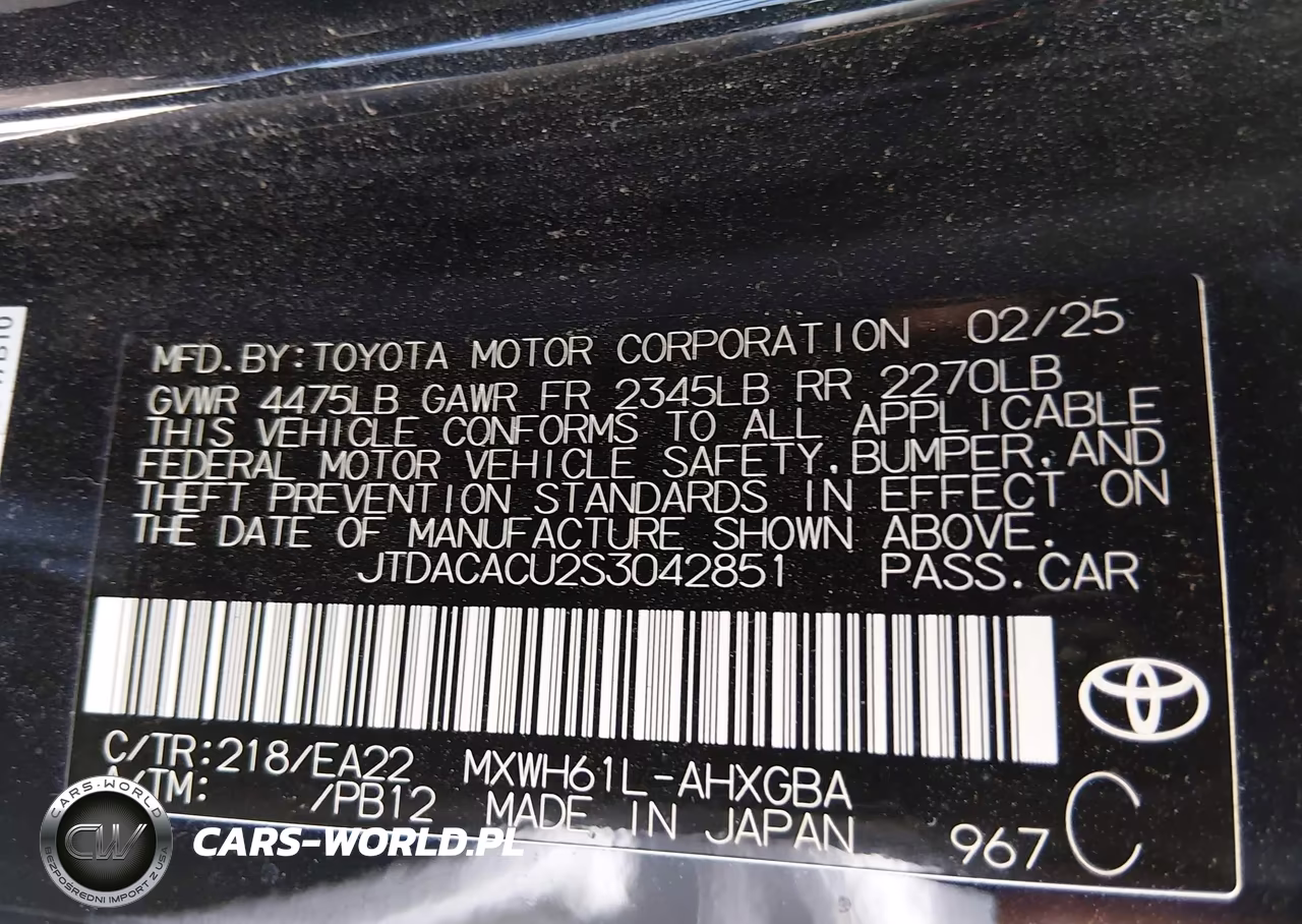 2025 Toyota Prius Plug-In Hybrid Xse VIN:JTDACACU2S3042851 - 9
