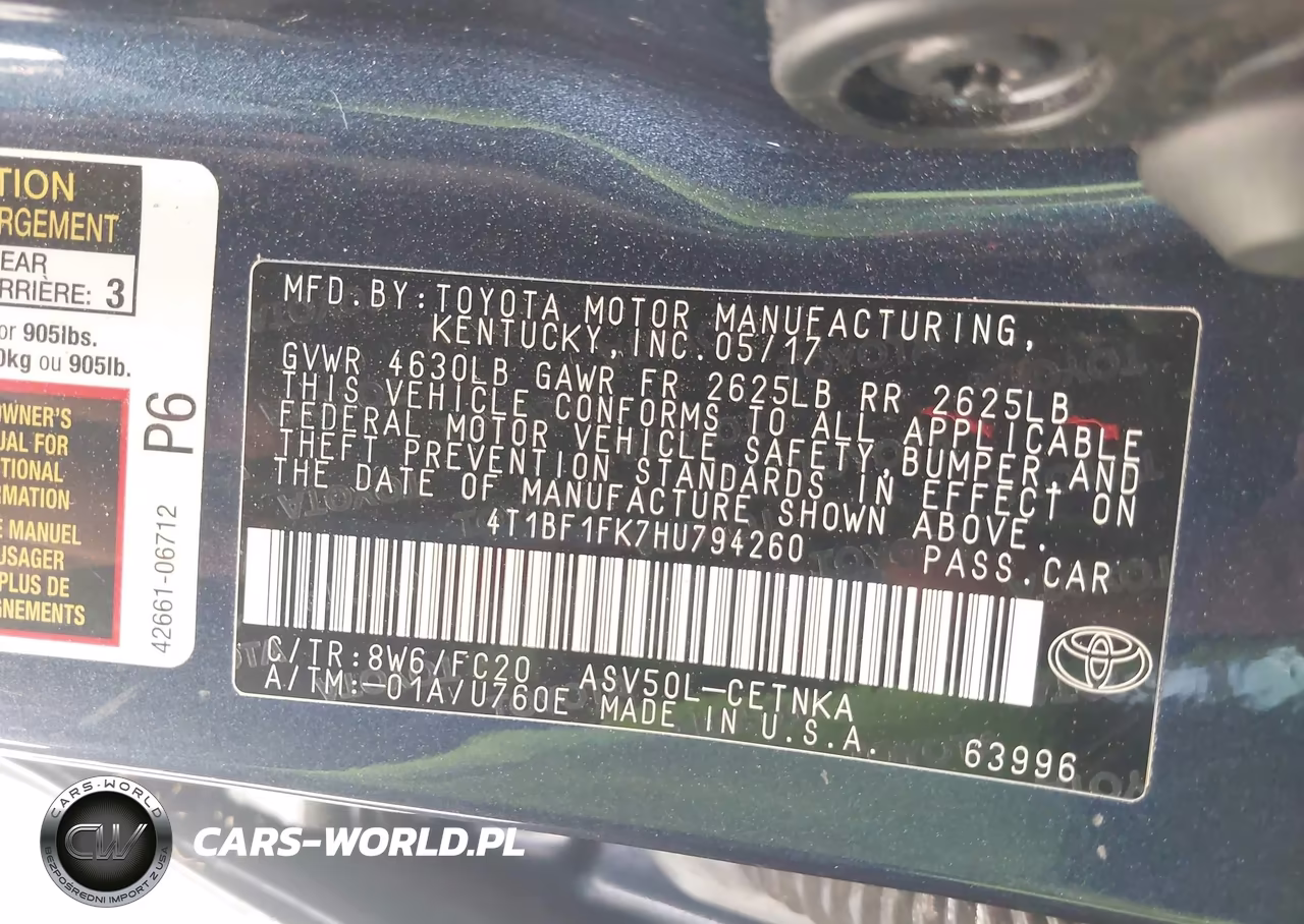 2017 Toyota Camry Le VIN:4T1BF1FK7HU794260 - 9