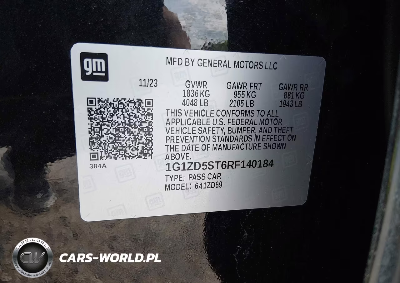 2024 Chevrolet Malibu Fwd 1Lt VIN:1G1ZD5ST6RF140184 - 9
