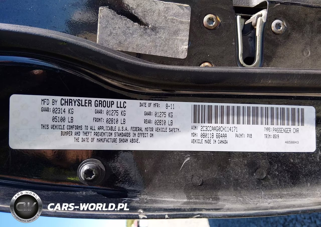 2012 Chrysler 300 VIN:2C3CCAAG0CH114171 - 9