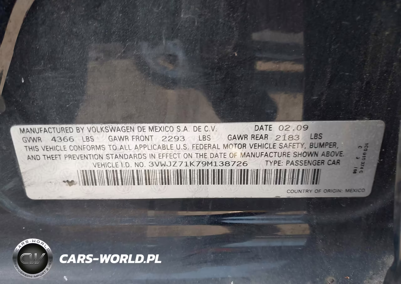 2009 Volkswagen Jetta S VIN:3VWJZ71K79M138726 - 9