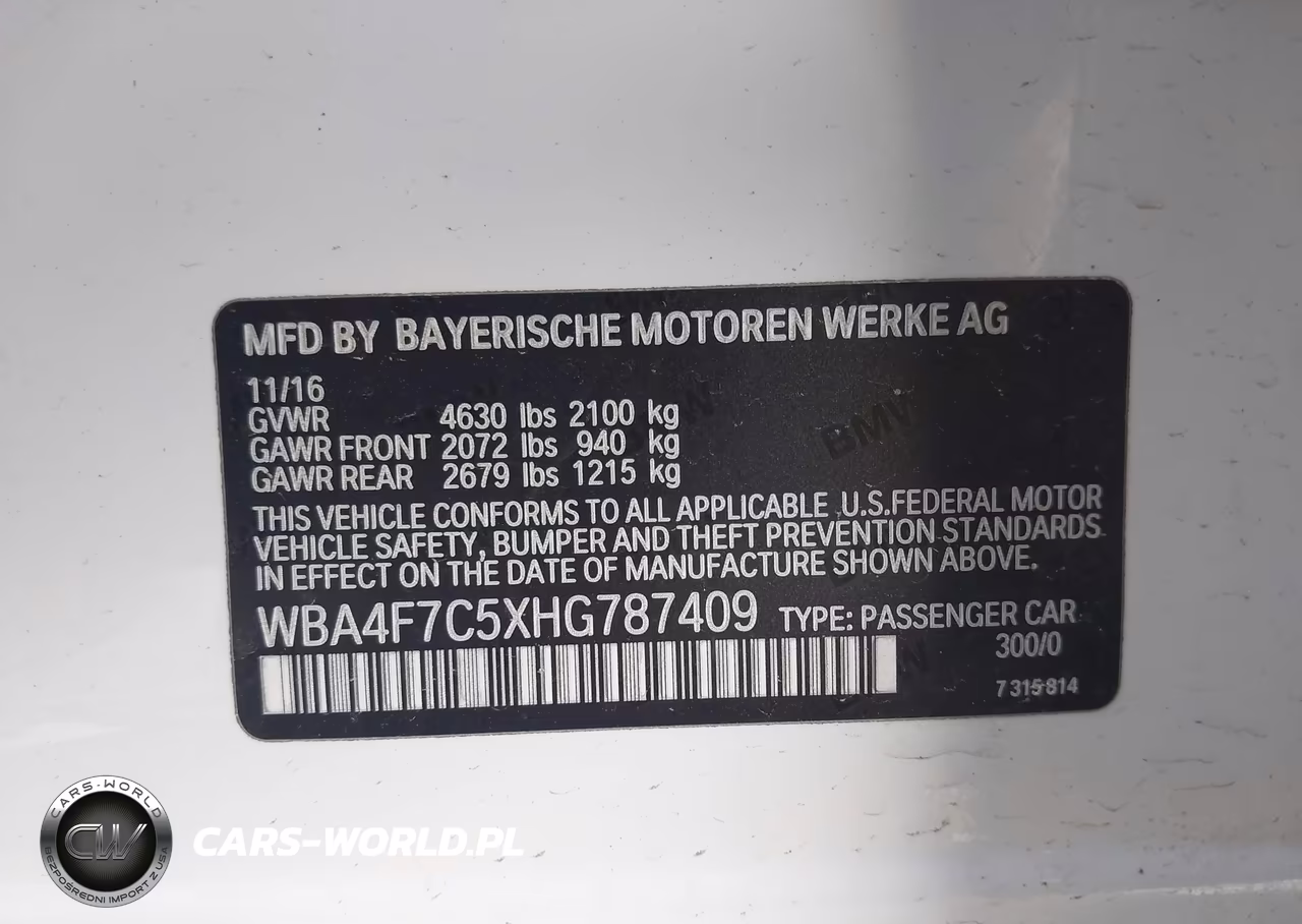 2017 BMW 430I Gran Coupe VIN:WBA4F7C5XHG787409 - 9