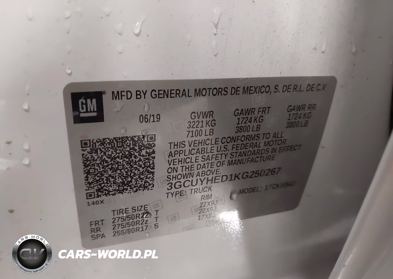 2019 Chevrolet Silverado 1500 High Country VIN:3GCUYHED1KG250267 - 9