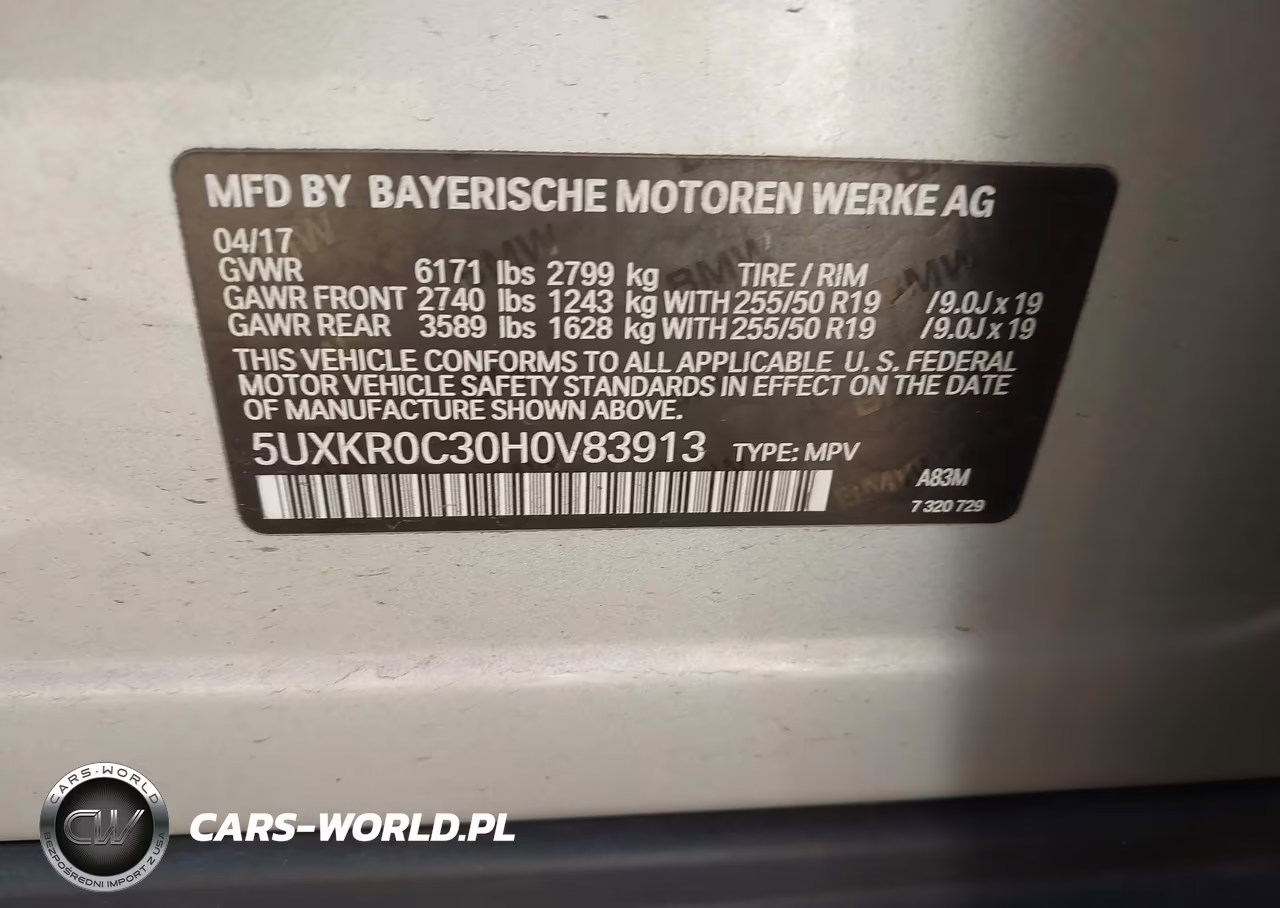 2017 BMW X5 xDrive35I VIN:5UXKR0C30H0V83913 - 9