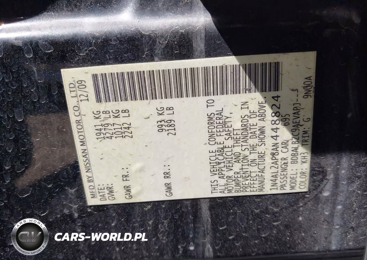 2010 Nissan Altima 2.5 S VIN:1N4AL2AP8AN448824 - 9