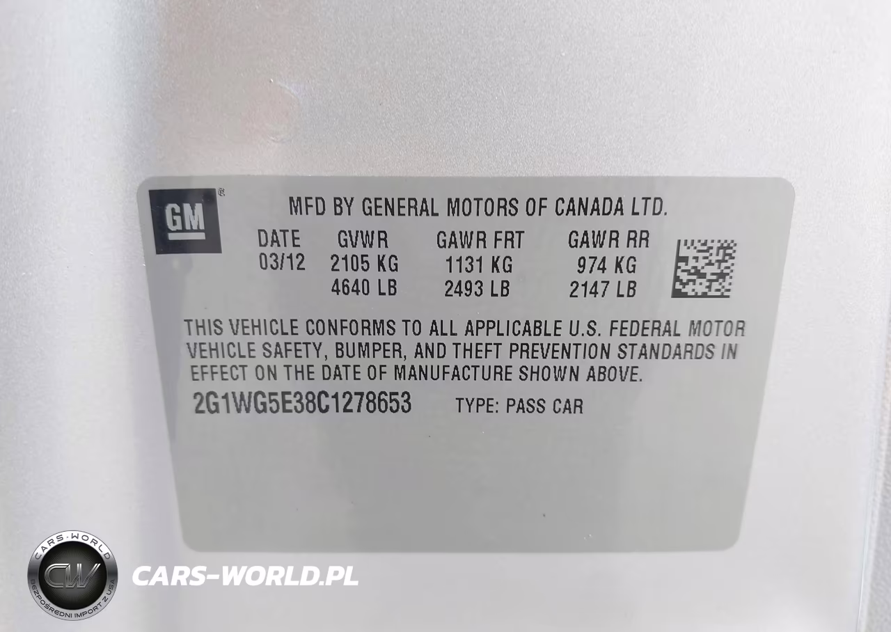 2012 Chevrolet Impala Lt VIN:2G1WG5E38C1278653 - 9