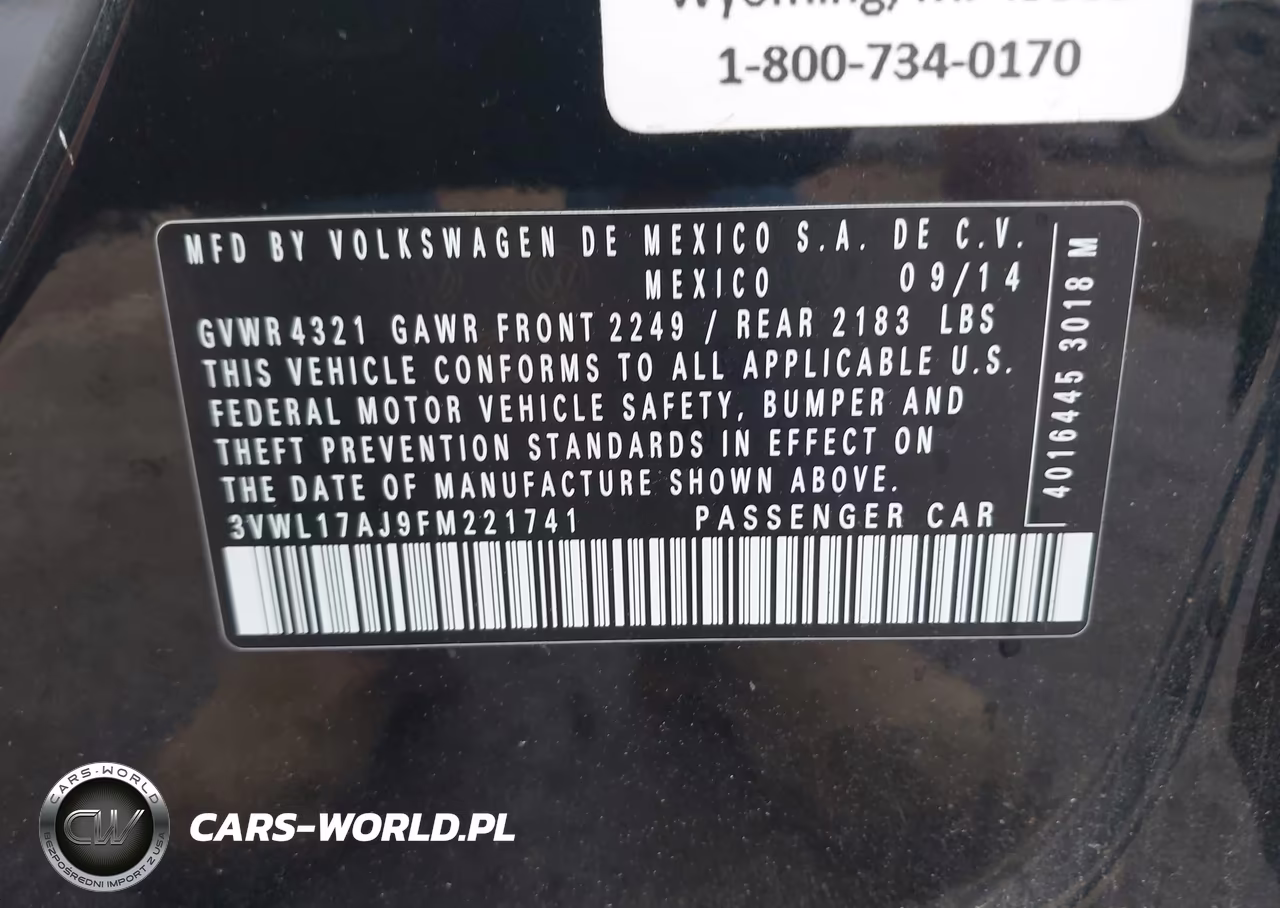 2015 Volkswagen Jetta 1.8T Sel VIN:3VWL17AJ9FM221741 - 9