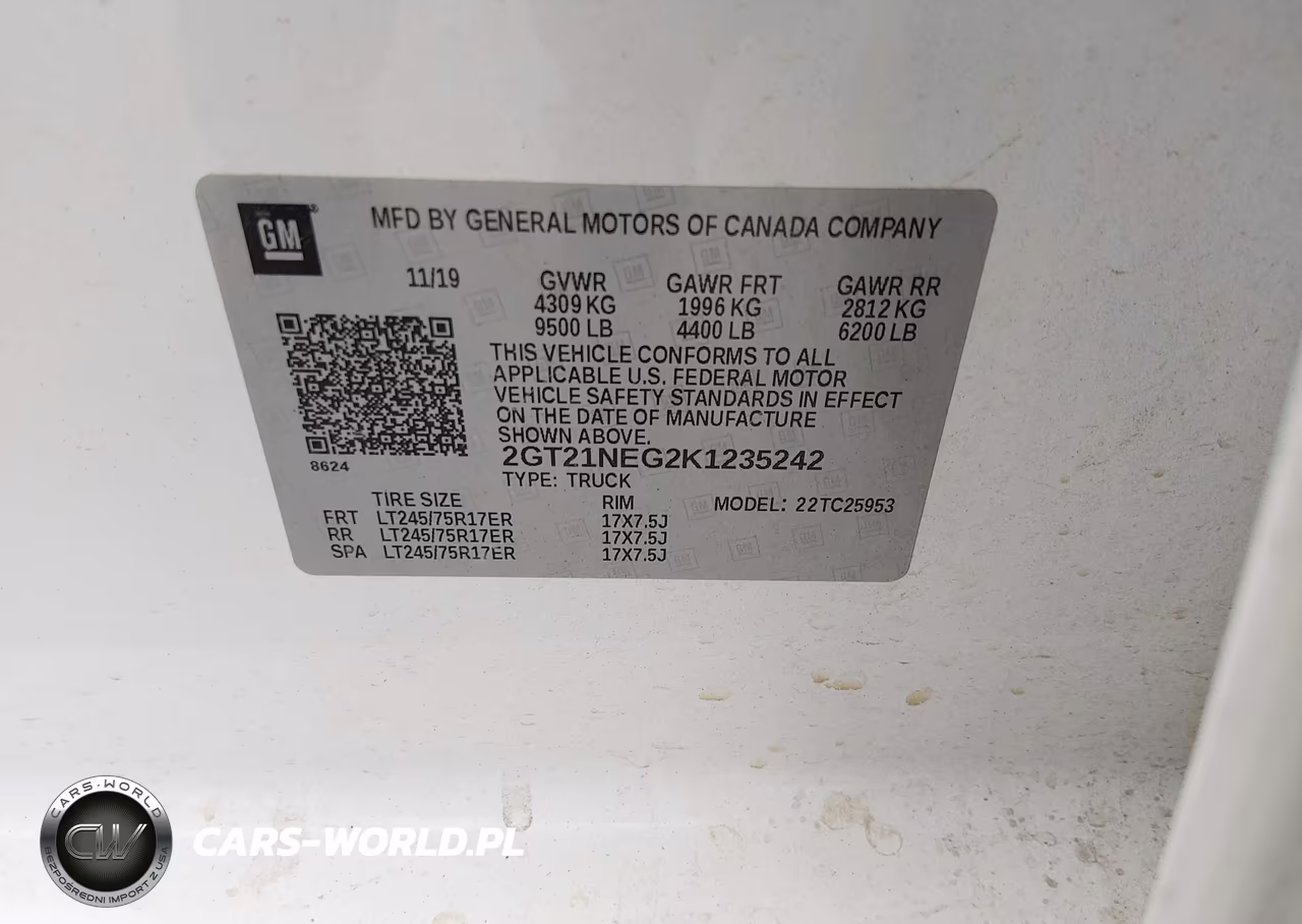 2019 GMC Sierra 2500Hd VIN:2GT21NEG2K1235242 - 9