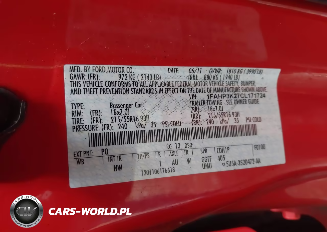 2012 Ford Focus Se VIN:1FAHP3K27CL171724 - 9