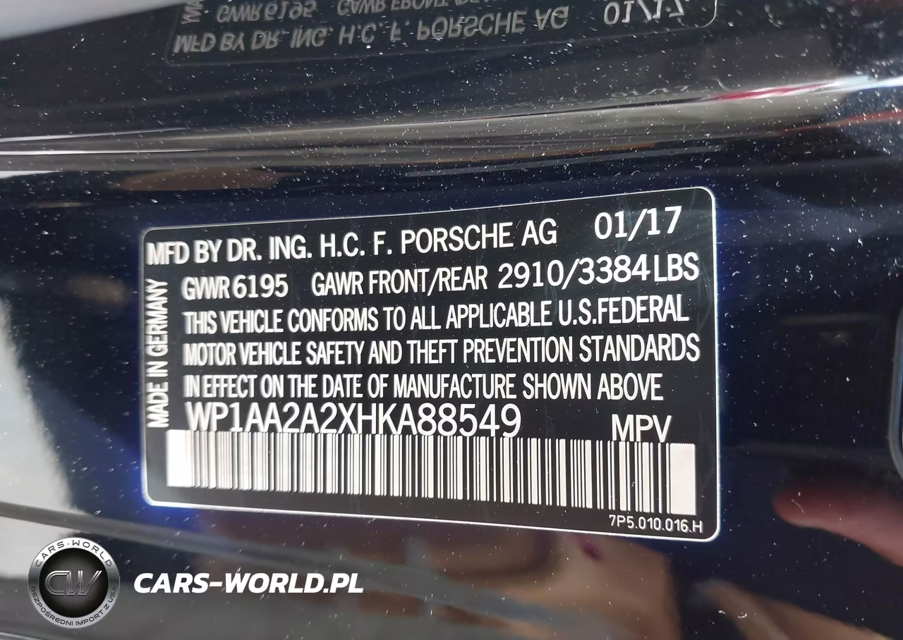 2017 Porsche Cayenne VIN:WP1AA2A2XHKA88549 - 9