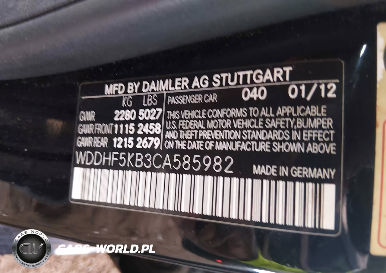 2012 Mercedes-Benz E 350 VIN:WDDHF5KB3CA585982 - 9