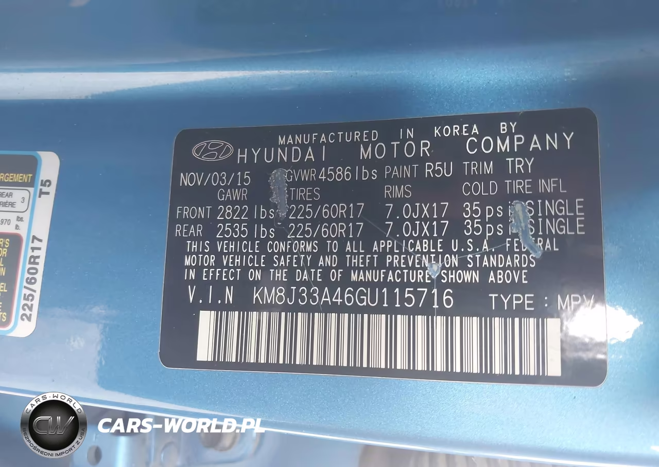 2016 Hyundai Tucson Se VIN:KM8J33A46GU115716 - 9