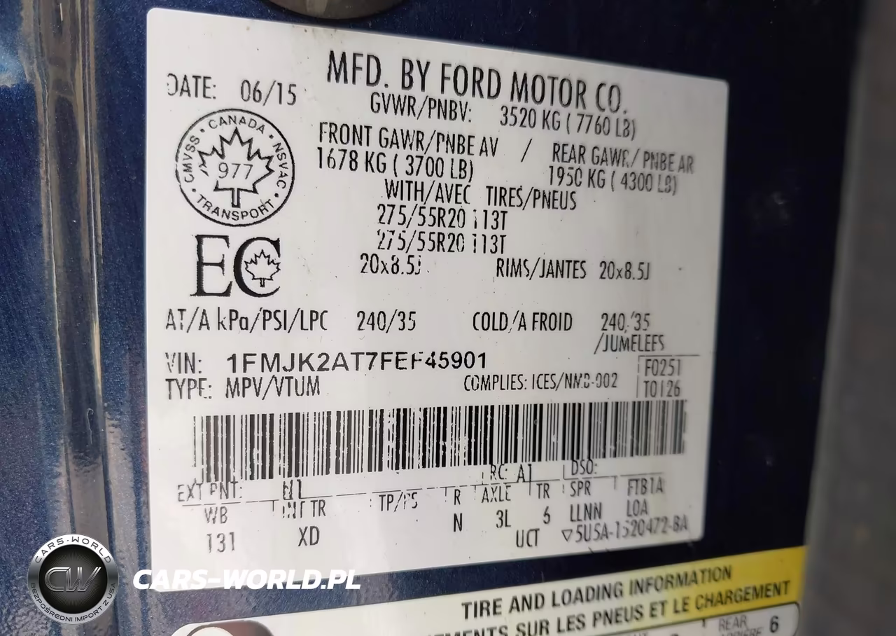 2015 Ford Expedition Max Limited VIN:1FMJK2AT7FEF45901 - 9