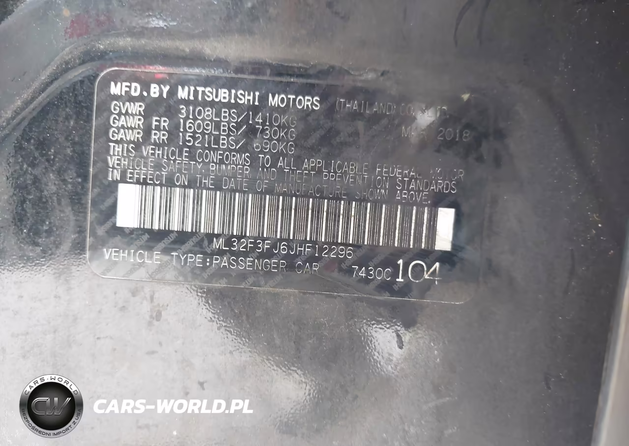 2018 Mitsubishi Mirage G4 Es VIN:ML32F3FJ6JHF12296 - 9