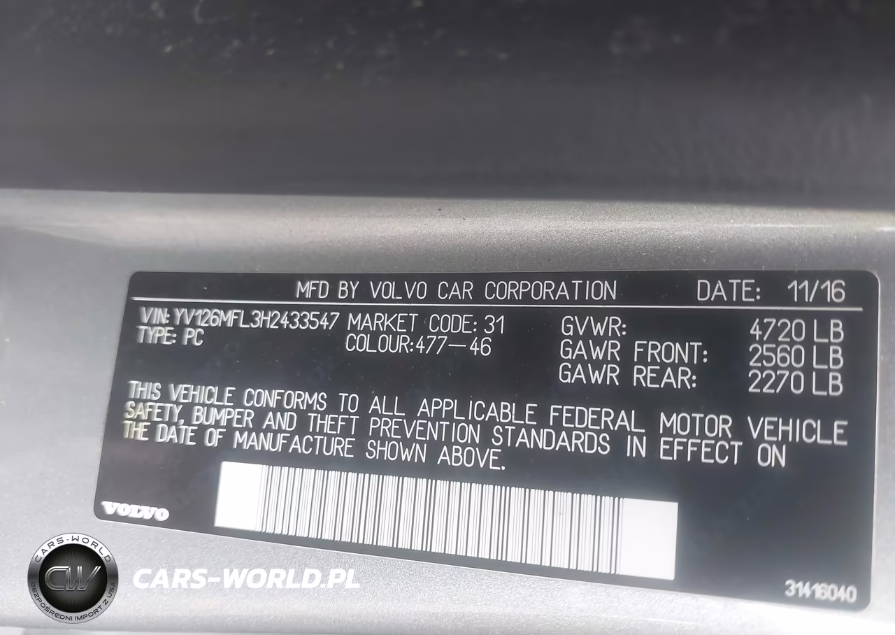 2017 Volvo S60 T5 Dynamic VIN:YV126MFL3H2433547 - 9