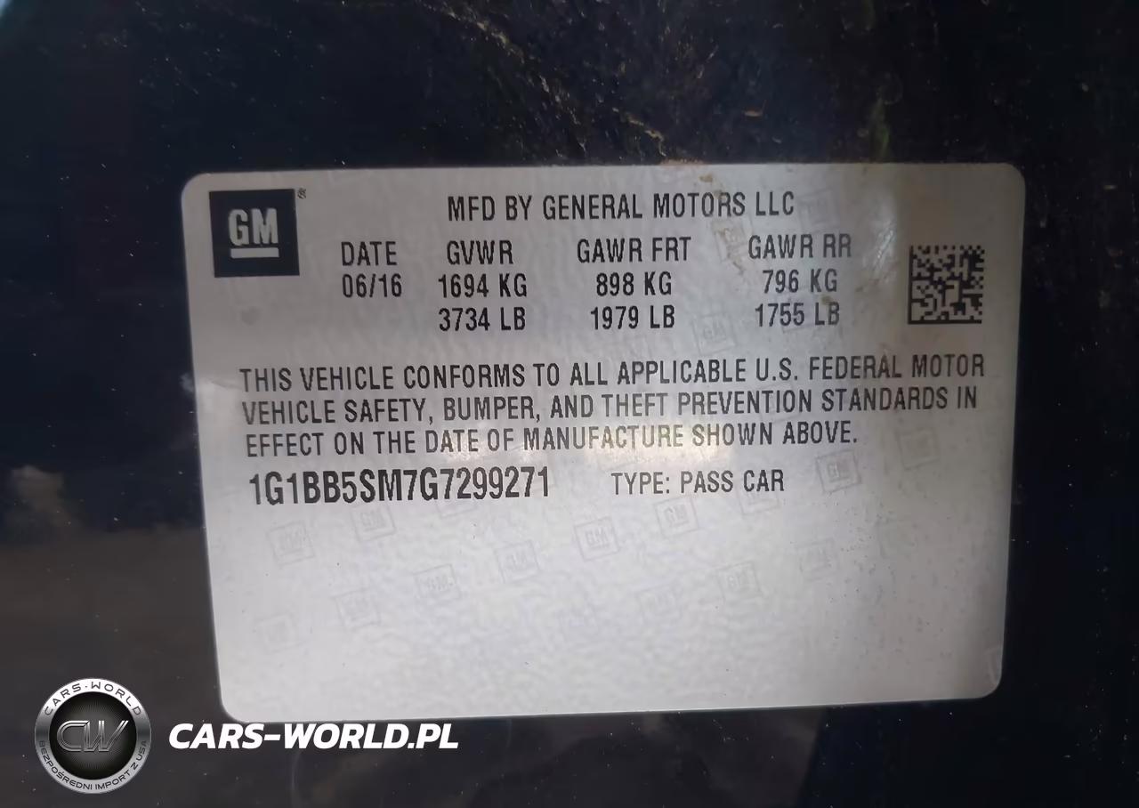 2016 Chevrolet Cruze Ls Manual VIN:1G1BB5SM7G7299271 - 9