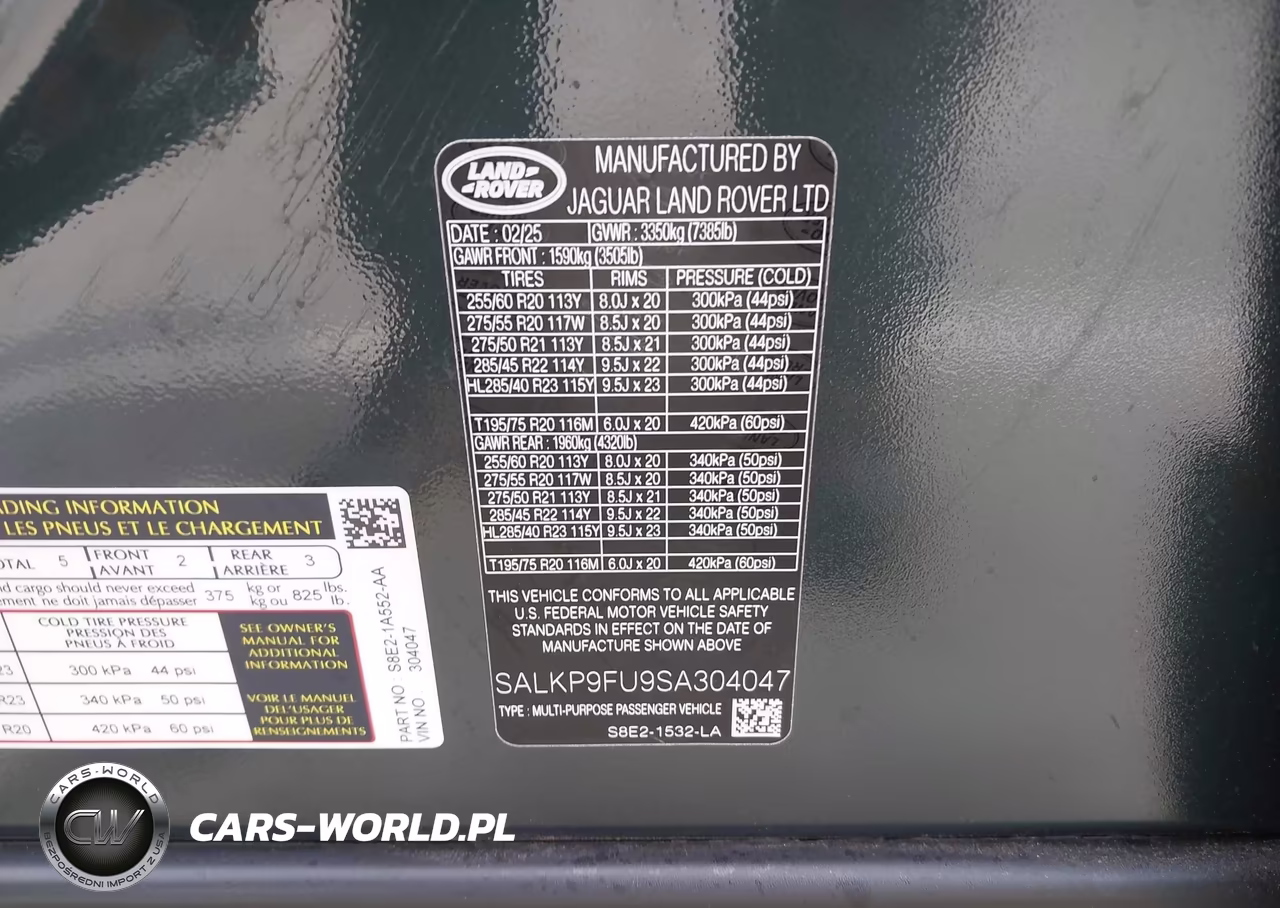 2025 Land Rover Range Rover P400 Se VIN:SALKP9FU9SA304047 - 9