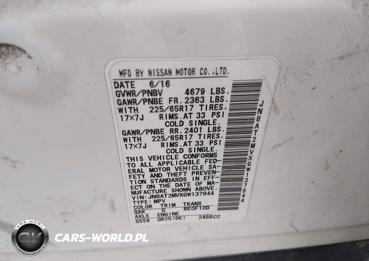 2016 Nissan Rogue S-Sl-Sv VIN:JN8AT2MVXGW137844 - 9