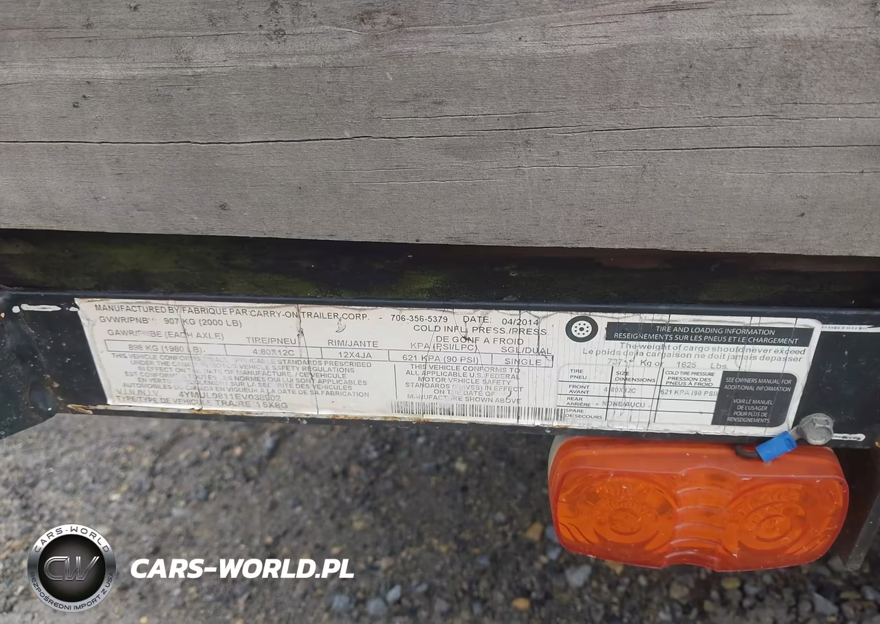 2014 Carry-On Utility Trailer VIN:4YMUL0811EV038902 - 9
