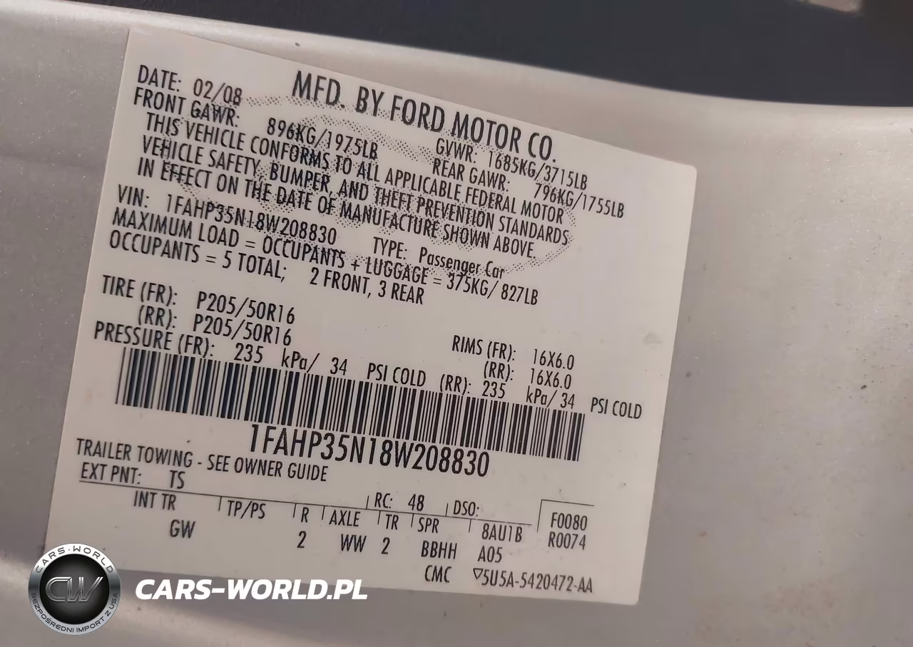 2008 Ford Focus Se-Ses VIN:1FAHP35N18W208830 - 9