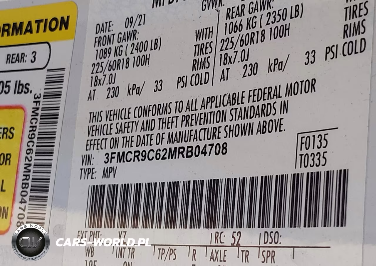 2021 Ford Bronco Sport Outer Banks VIN:3FMCR9C62MRB04708 - 9