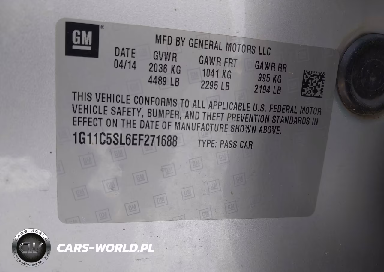 2014 Chevrolet Malibu 1Lt VIN:1G11C5SL6EF271688 - 9
