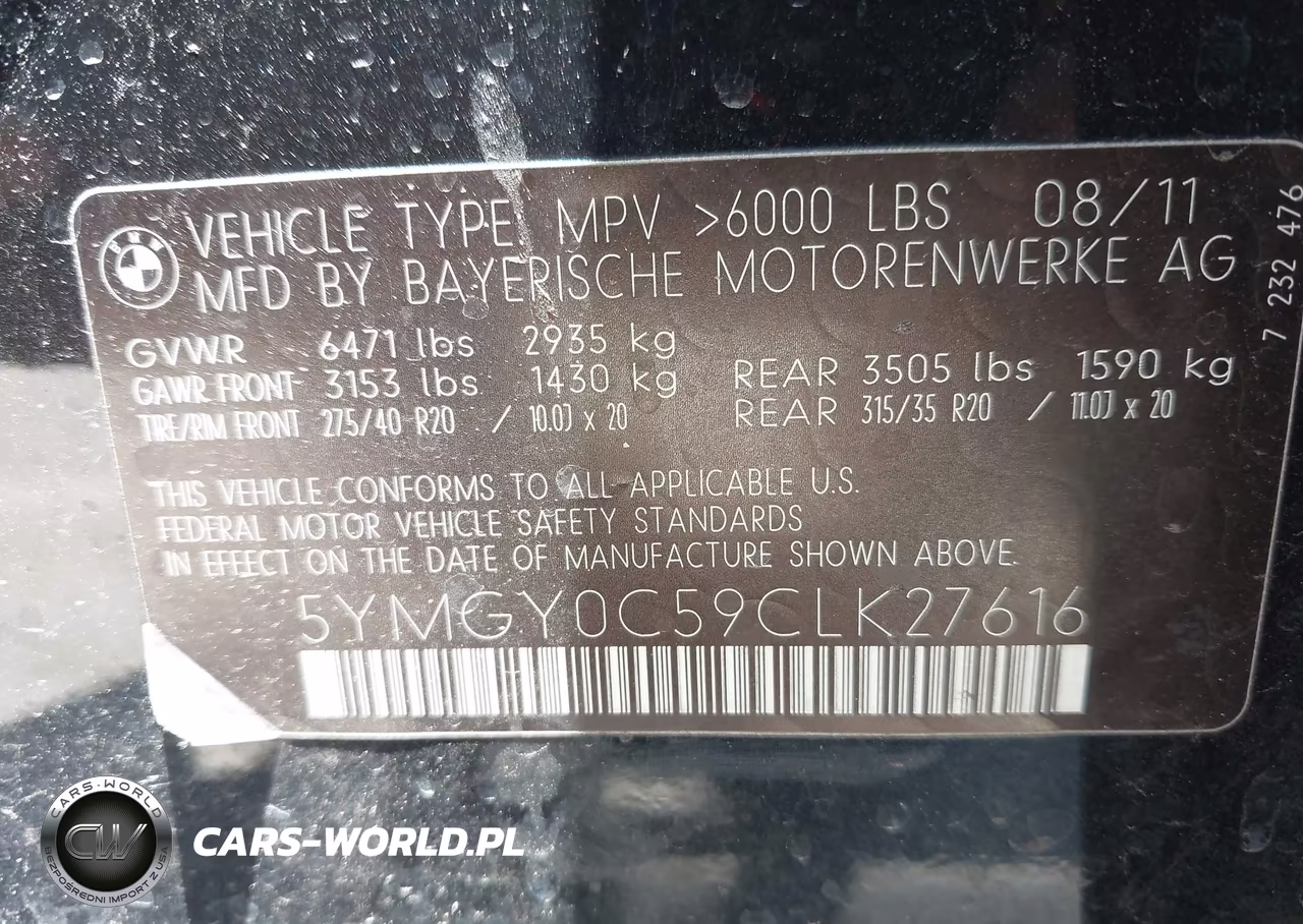 2012 BMW X5 M VIN:5YMGY0C59CLK27616 - 9