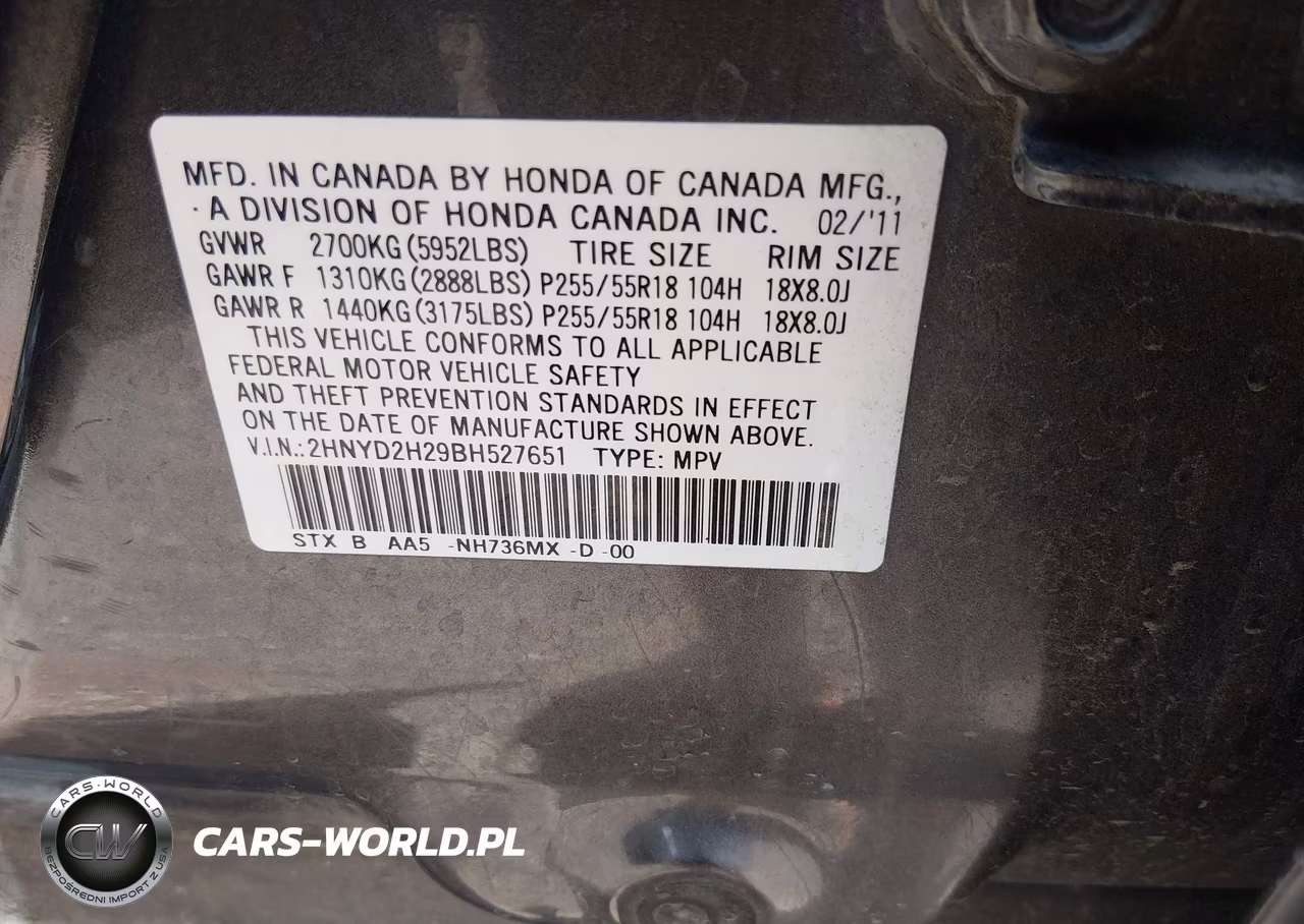 2011 Acura Mdx VIN:2HNYD2H29BH527651 - 9