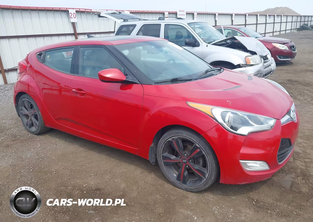 2013 Hyundai Veloster Base W-Gray VIN:KMHTC6AD7DU103077 - 1