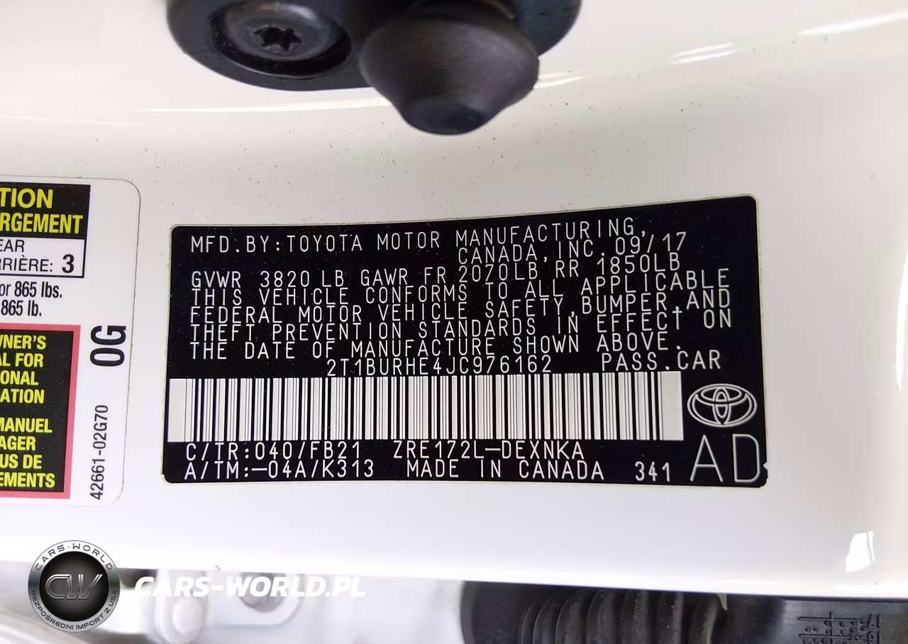 2018 Toyota Corolla Le VIN:2T1BURHE4JC976162 - 9