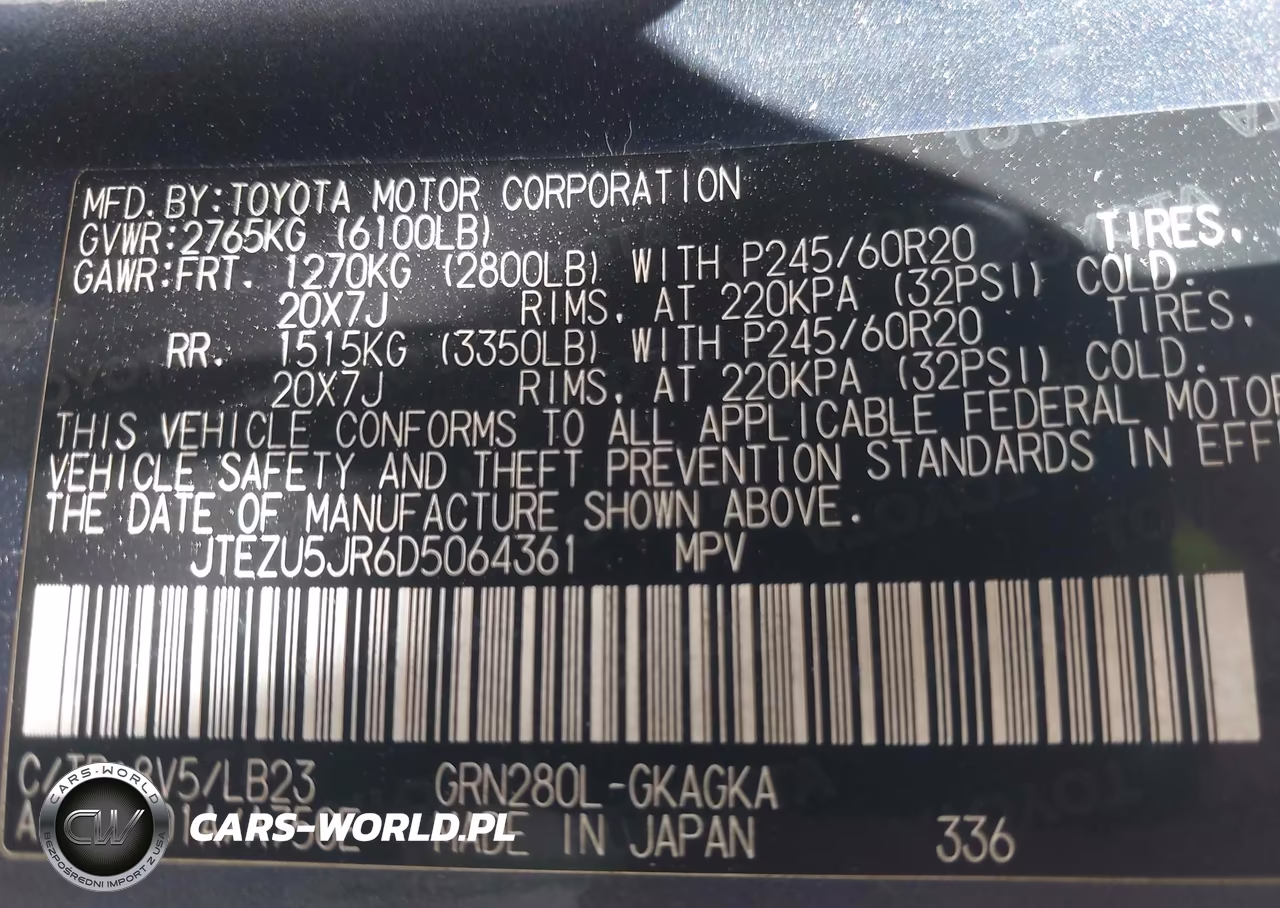 2013 Toyota 4Runner Limited VIN:JTEZU5JR6D5064361 - 9