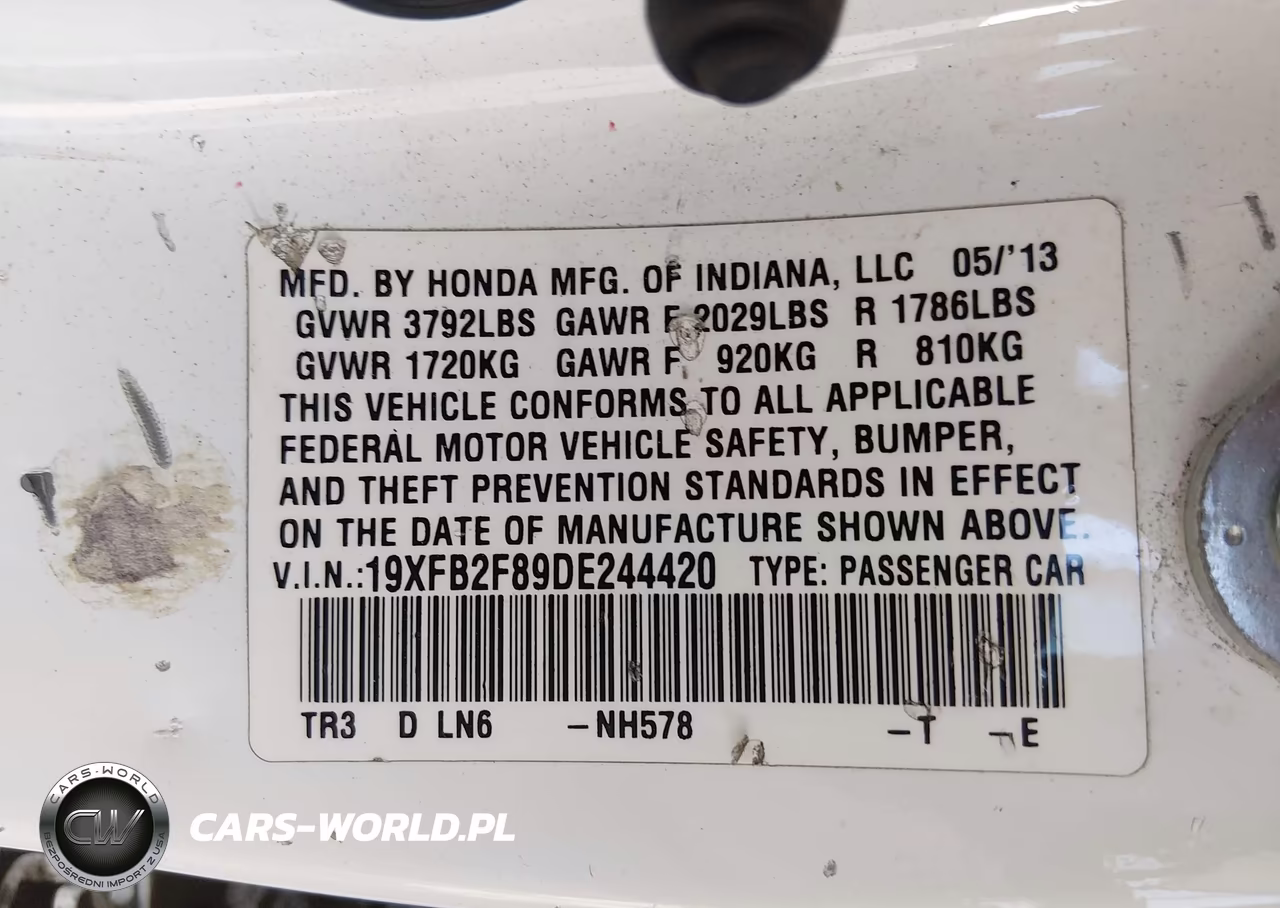 2013 Honda Civic Ex VIN:19XFB2F89DE244420 - 9