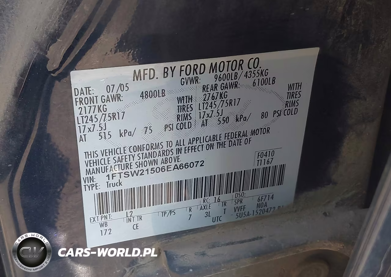 2006 Ford F-250 Lariat-Xl-Xlt VIN:1FTSW21506EA66072 - 9