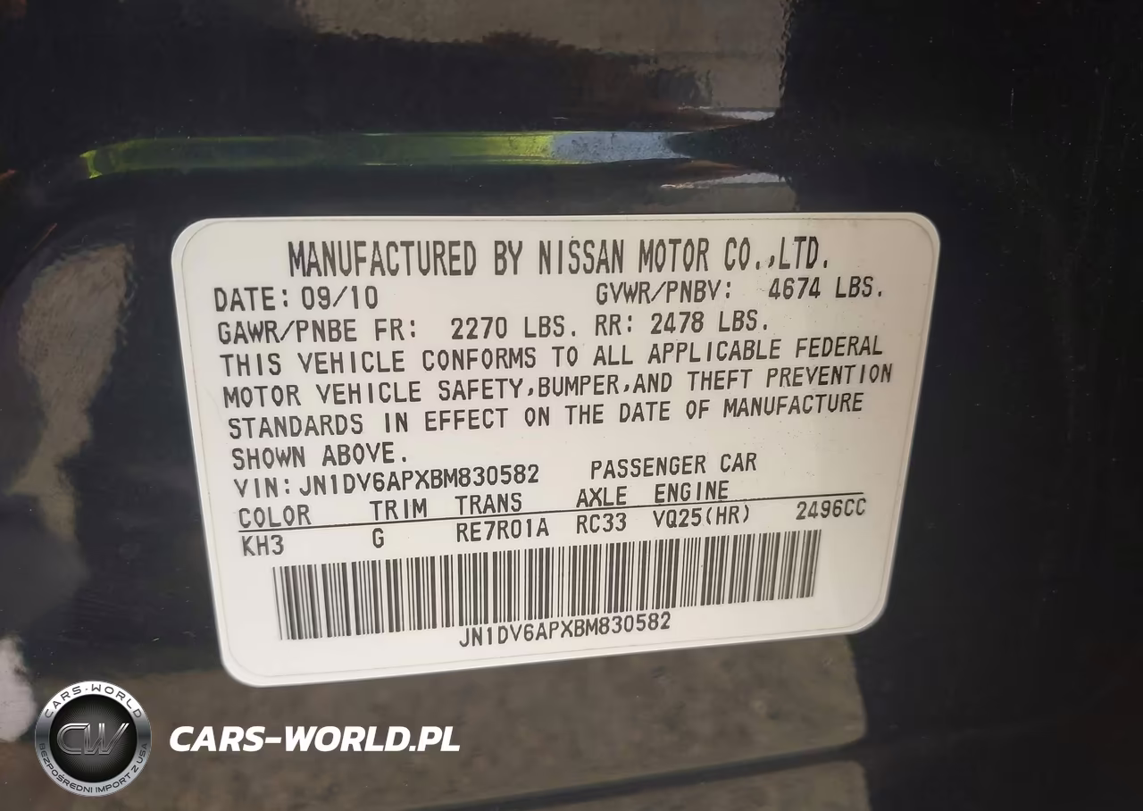 2011 Infiniti G25 Journey VIN:JN1DV6APXBM830582 - 9