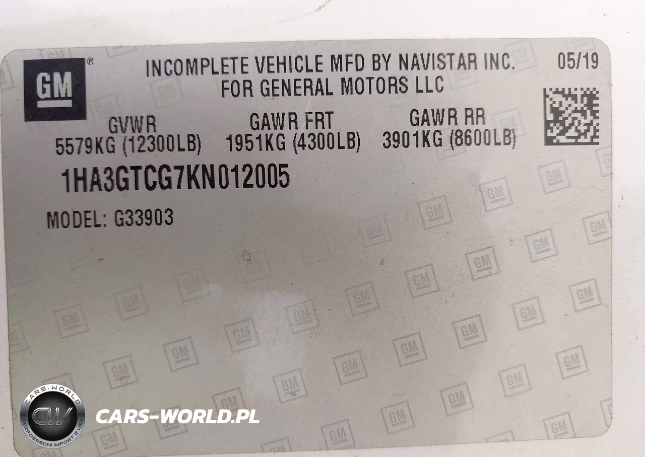 2019 Chevrolet Express Cutaway 4500 VIN:1HA3GTCG7KN012005 - 8