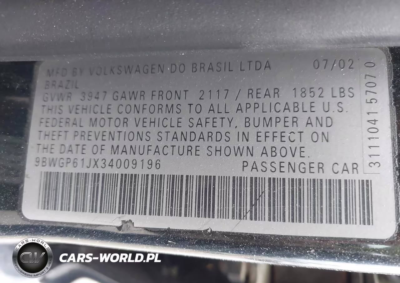 2003 Volkswagen Golf Gls Tdi VIN:9BWGP61JX34009196 - 9