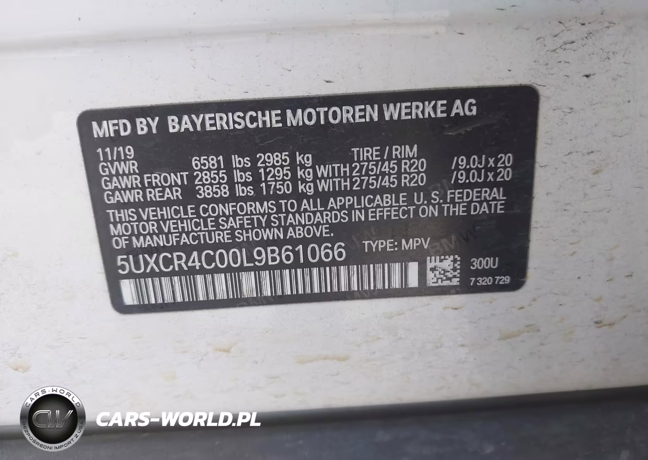 2020 BMW X5 Sdrive40I VIN:5UXCR4C00L9B61066 - 9