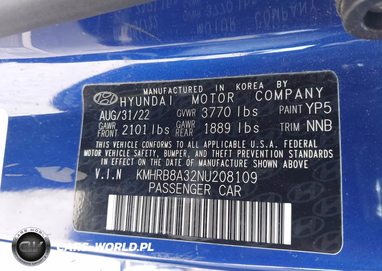 2022 Hyundai Venue Se VIN:KMHRB8A32NU208109 - 9