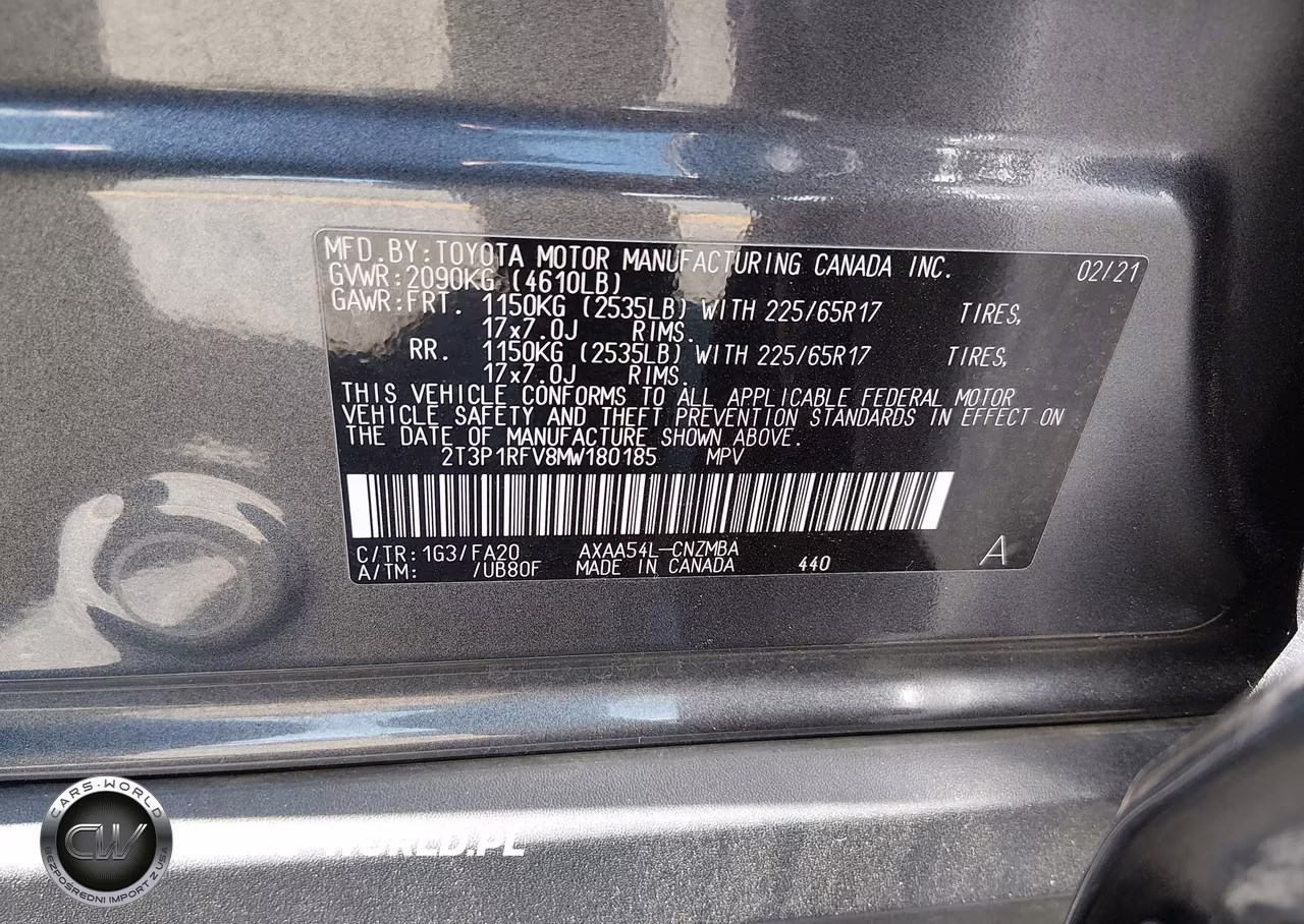 2021 Toyota Rav4 Xle VIN:2T3P1RFV8MW180185 - 9