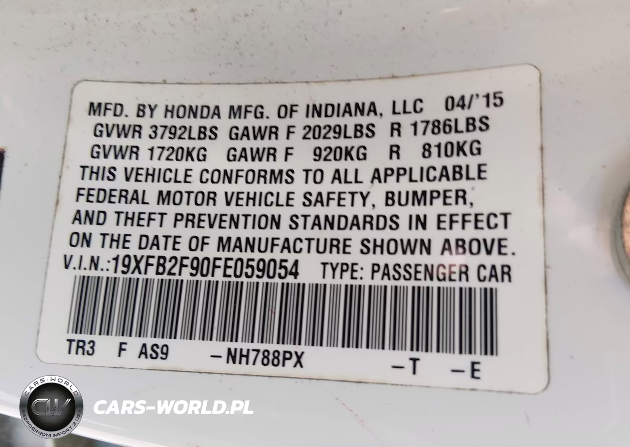 2015 Honda Civic Ex-L VIN:19XFB2F90FE059054 - 9