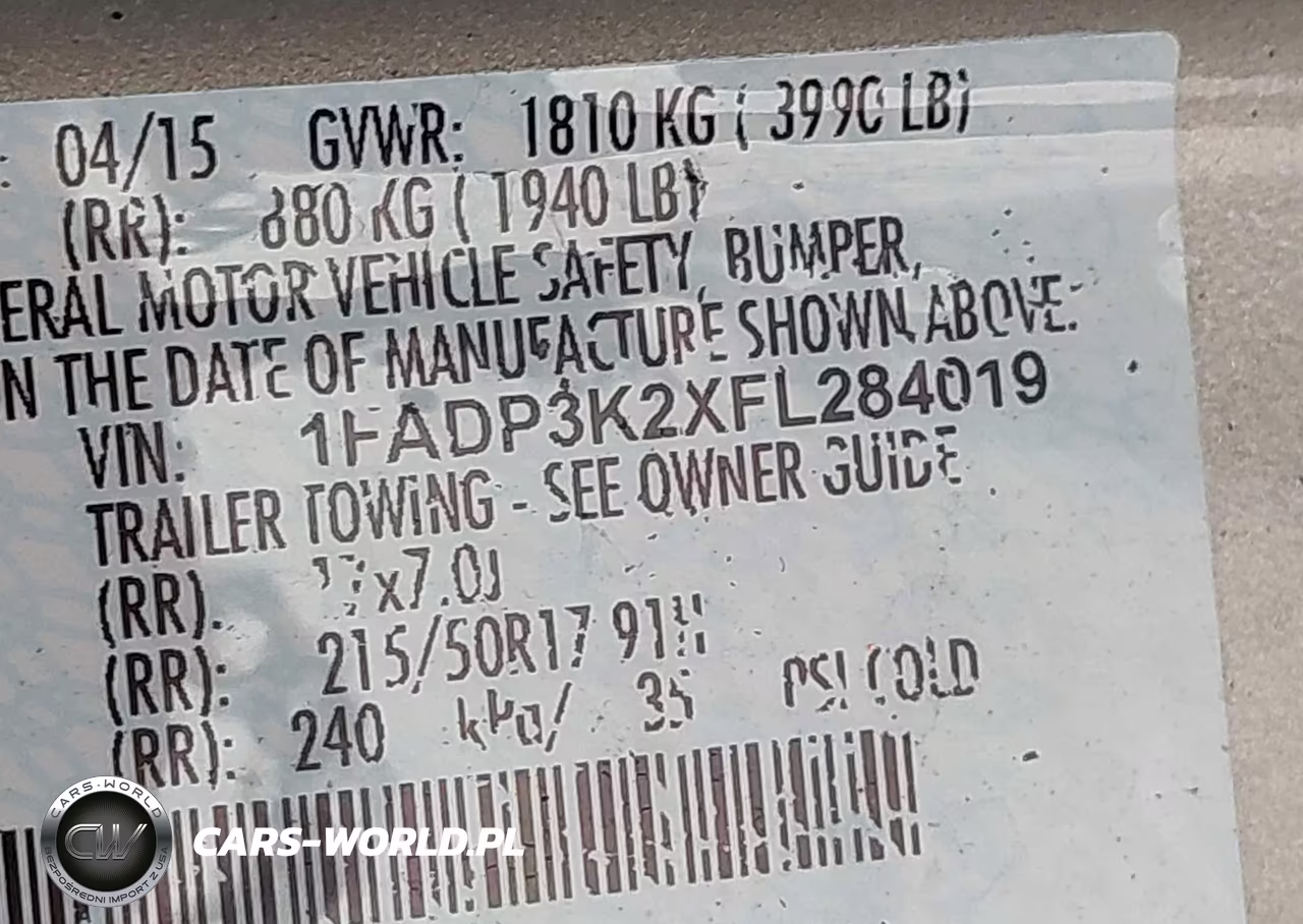 2015 Ford Focus Se VIN:1FADP3K2XFL284019 - 9