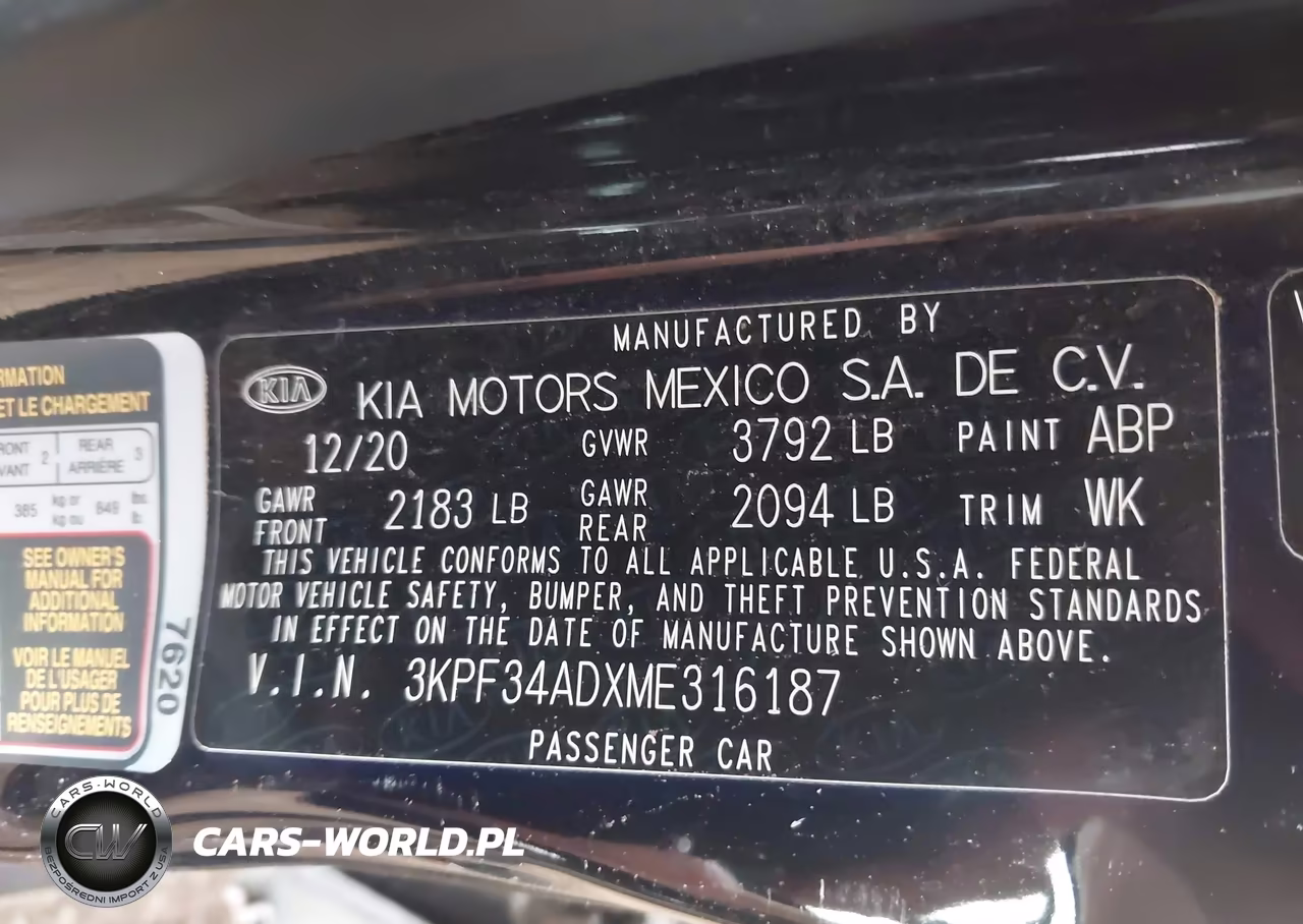 2021 Kia Forte Gt-Line VIN:3KPF34ADXME316187 - 9