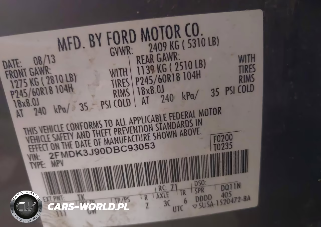 2013 Ford Edge Sel VIN:2FMDK3J90DBC93053 - 9