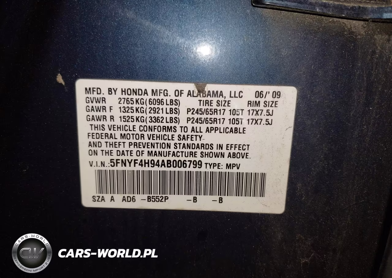 2010 Honda Pilot Touring VIN:5FNYF4H94AB006799 - 9