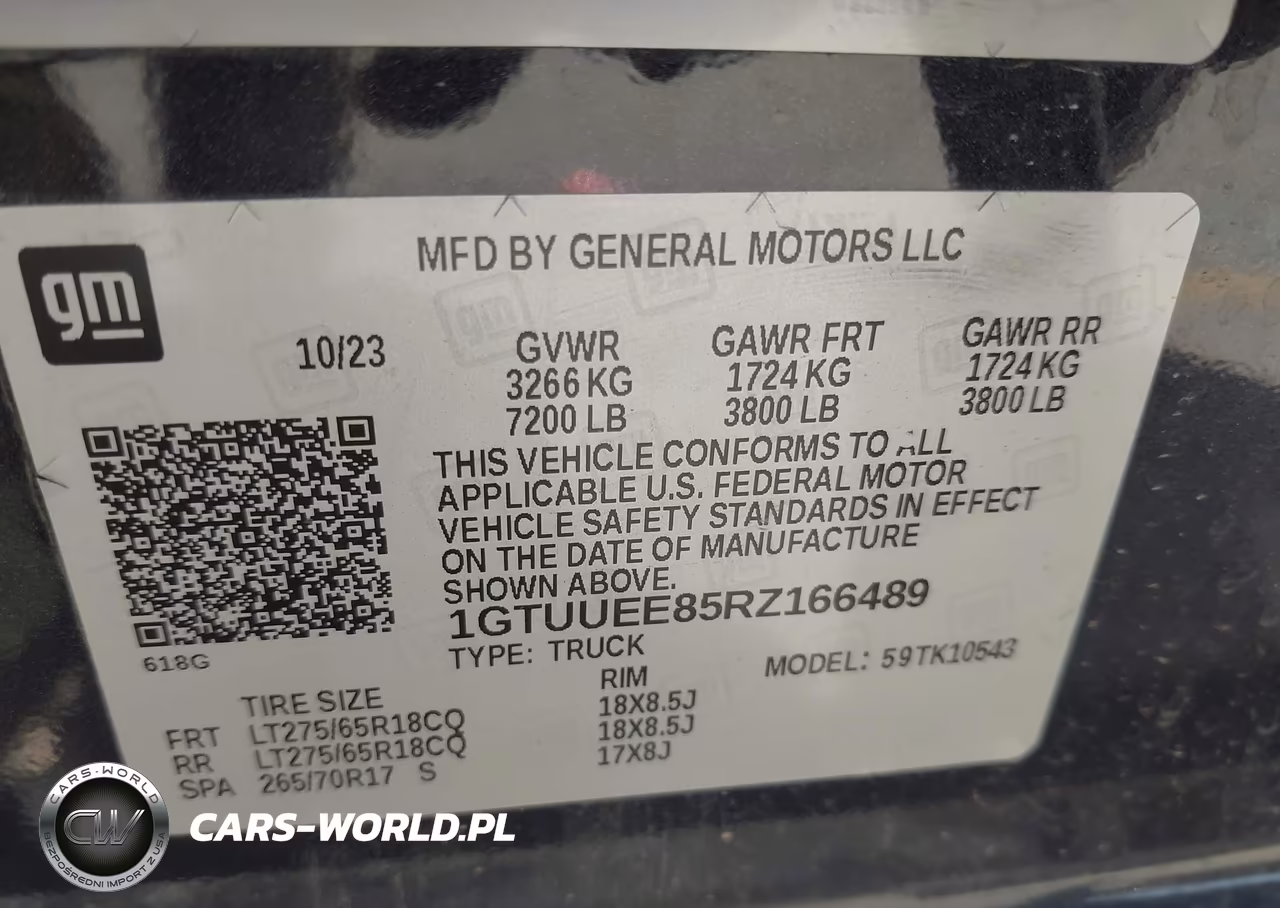 2024 GMC Sierra 1500 4Wd Short Box At4 VIN:1GTUUEE85RZ166489 - 9