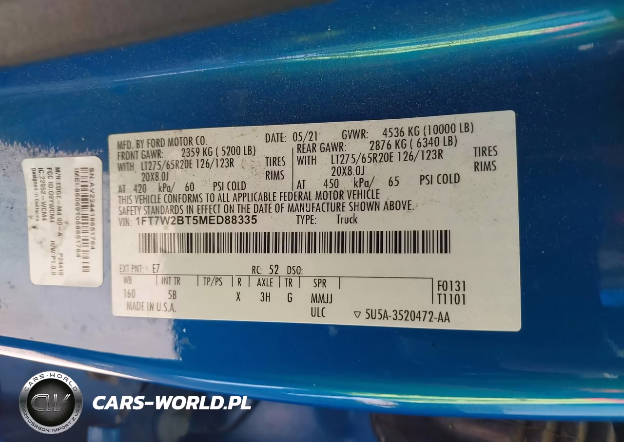 2021 Ford F-250 Lariat VIN:1FT7W2BT5MED88335 - 9