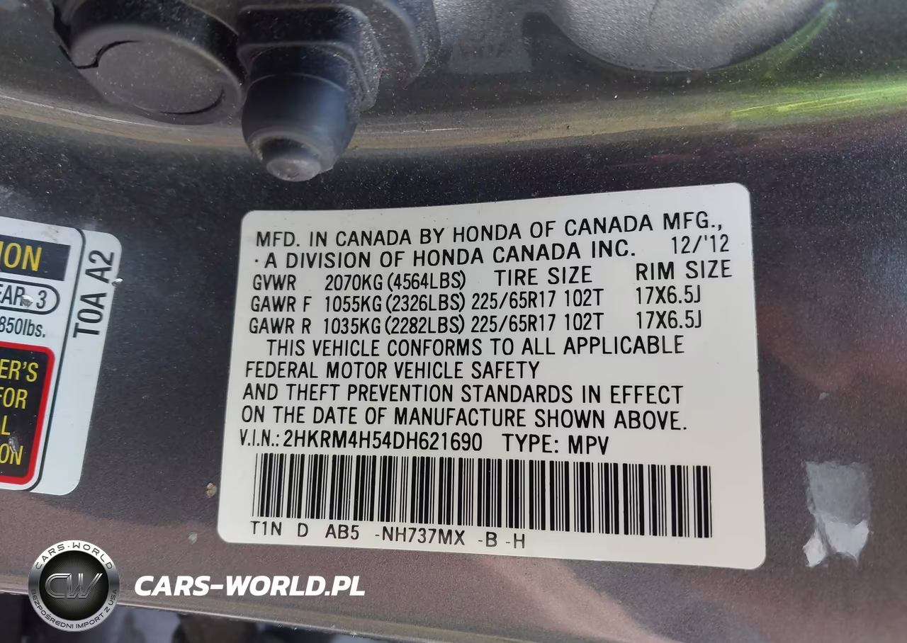 2013 Honda Cr-V Ex VIN:2HKRM4H54DH621690 - 9