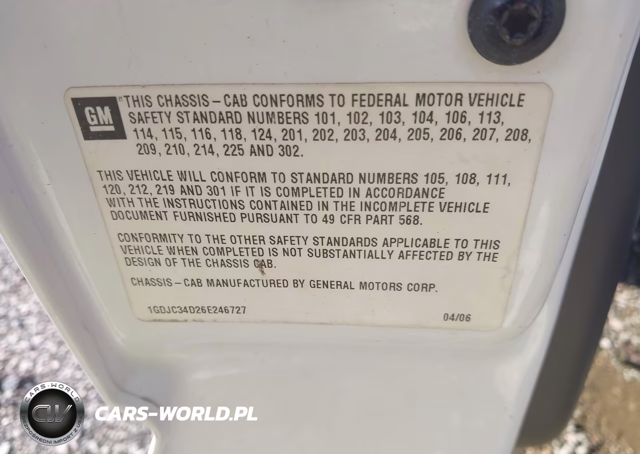 2006 GMC Sierra 3500 Chassis Work Truck VIN:1GDJC34D26E246727 - 8