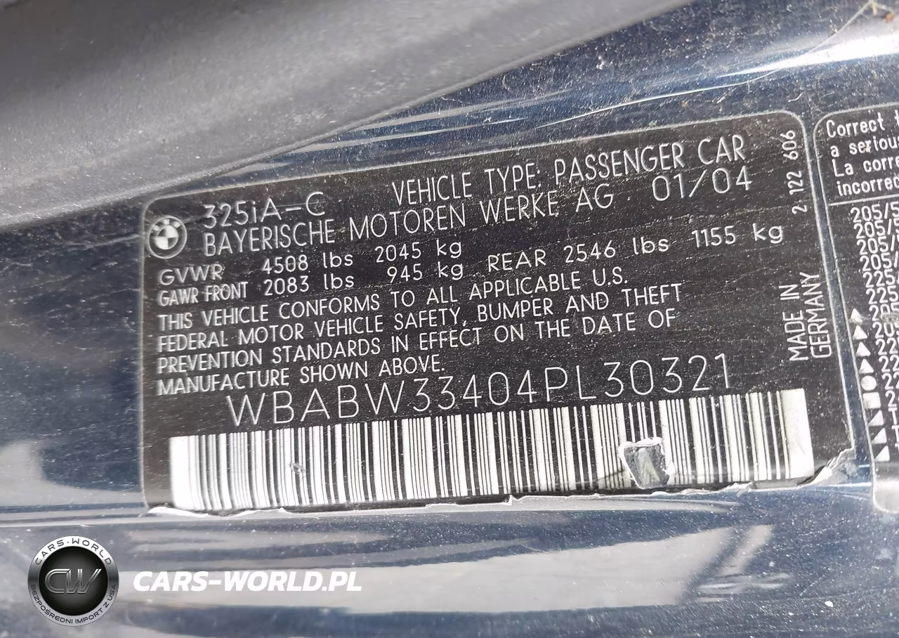 2004 BMW 325Ci VIN:WBABW33404PL30321 - 9